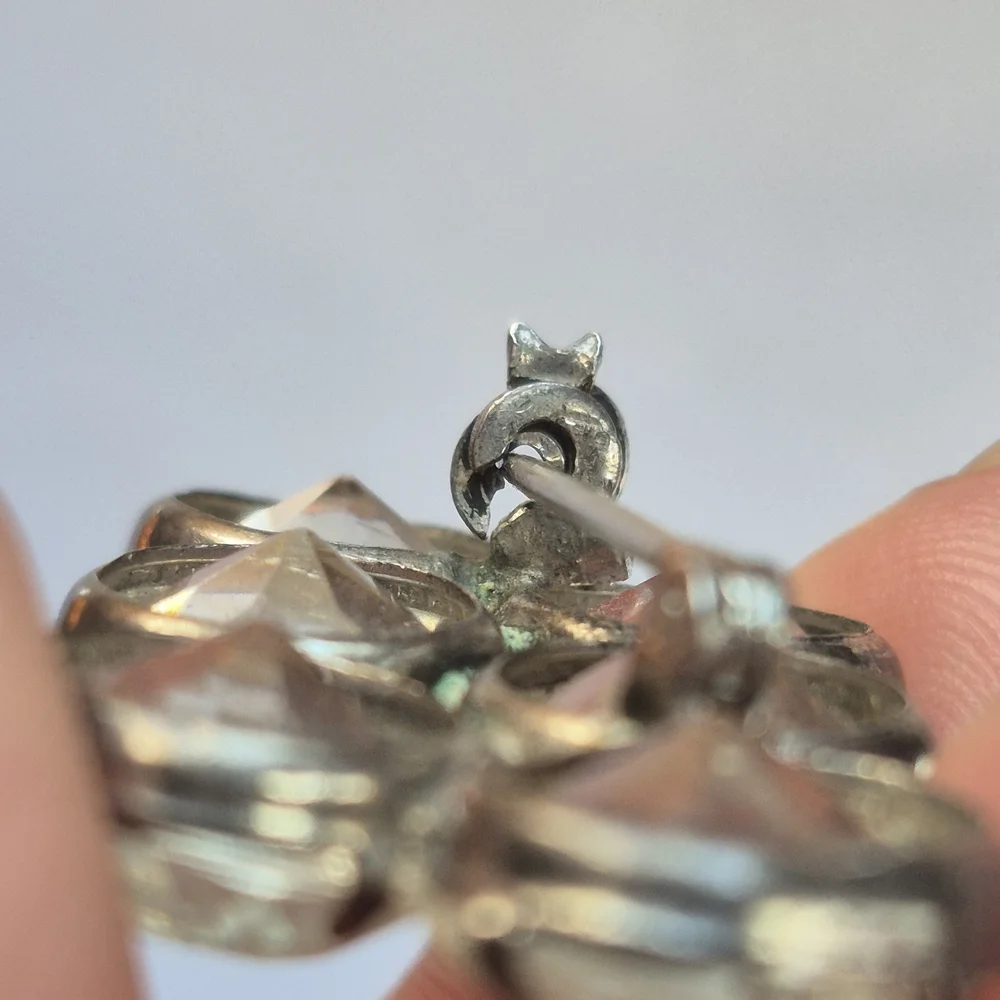 Vintage clear rhinestone